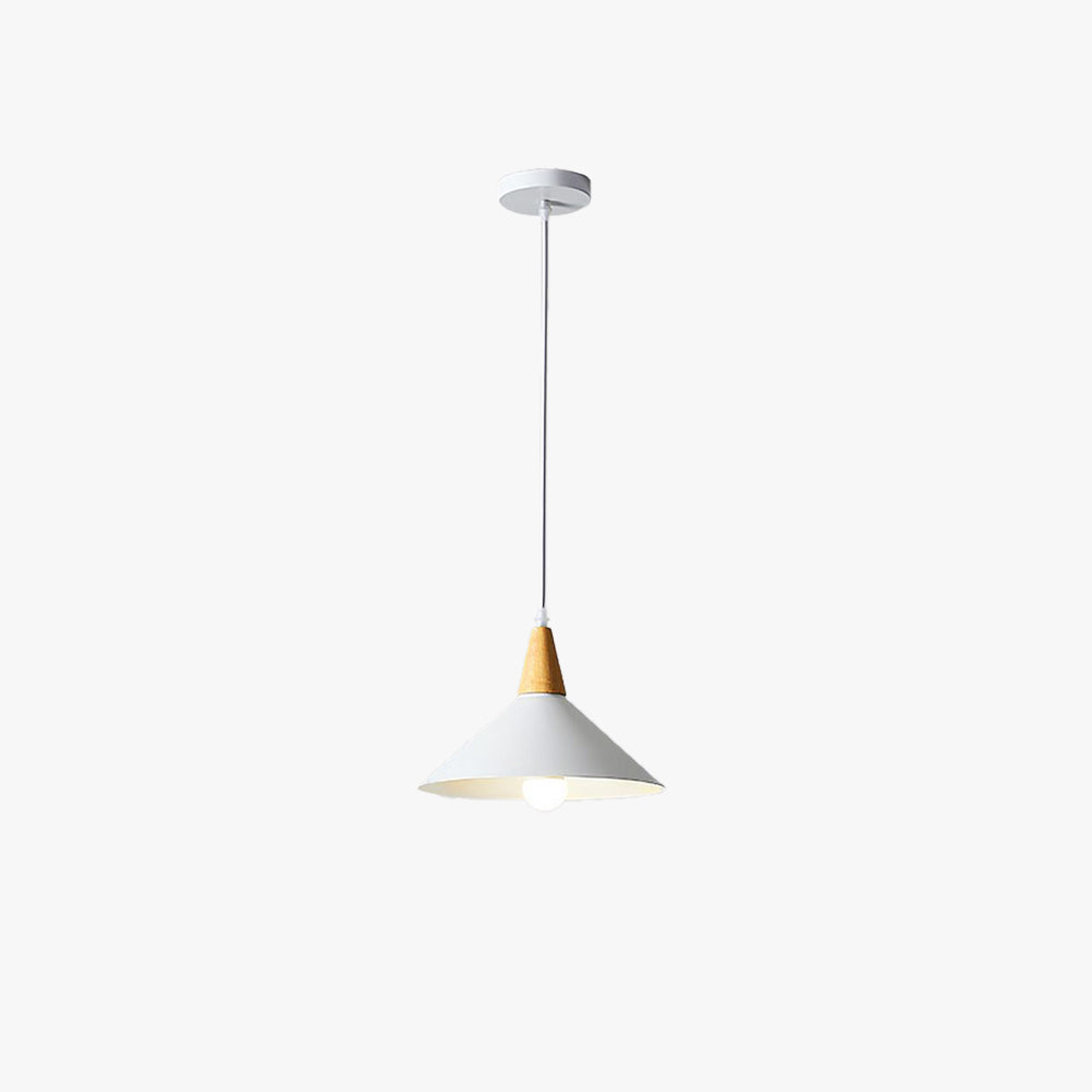 Morandi Minimalist Cap-shaped Metal Pendant Light, White