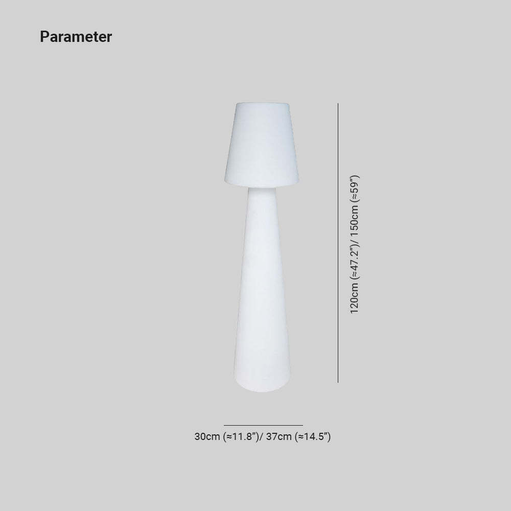 Pena Modern Mushroom Shaped Path Light Dimensions