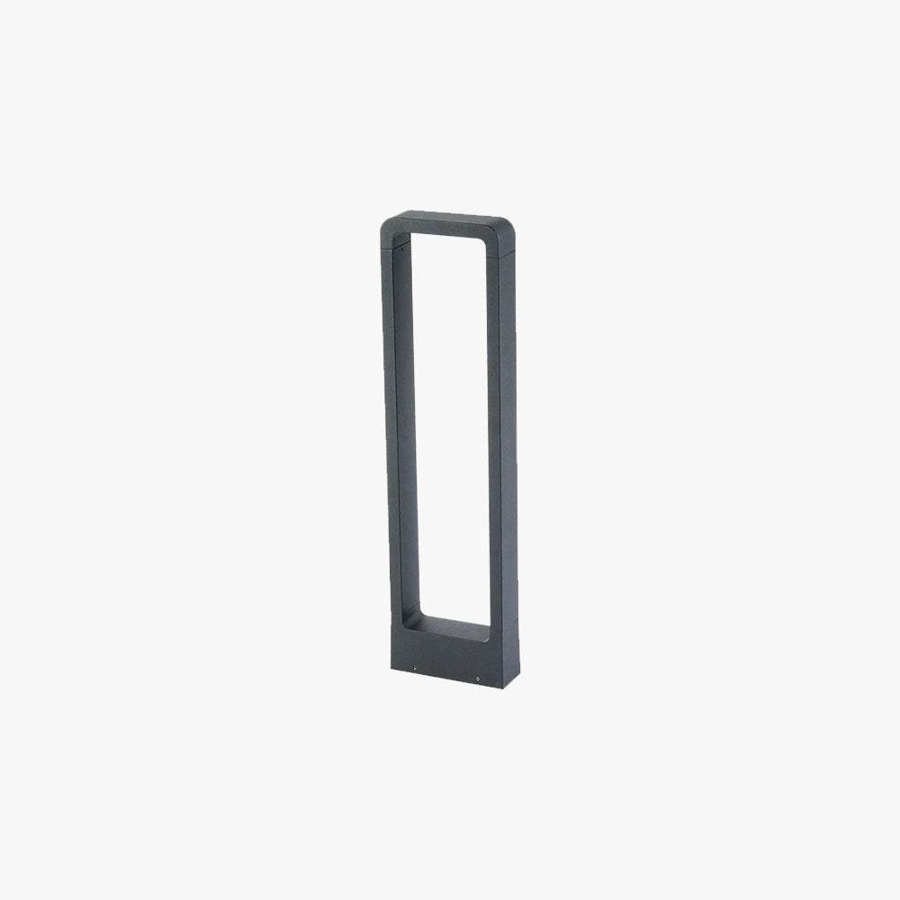 Pena Modern Metal Geometric Hollow Solar Outdoor Bollard Light