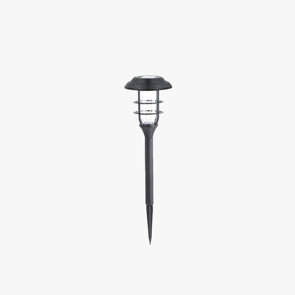 Pena Modern Metal Caged Solar Outdoor Bollard Light
