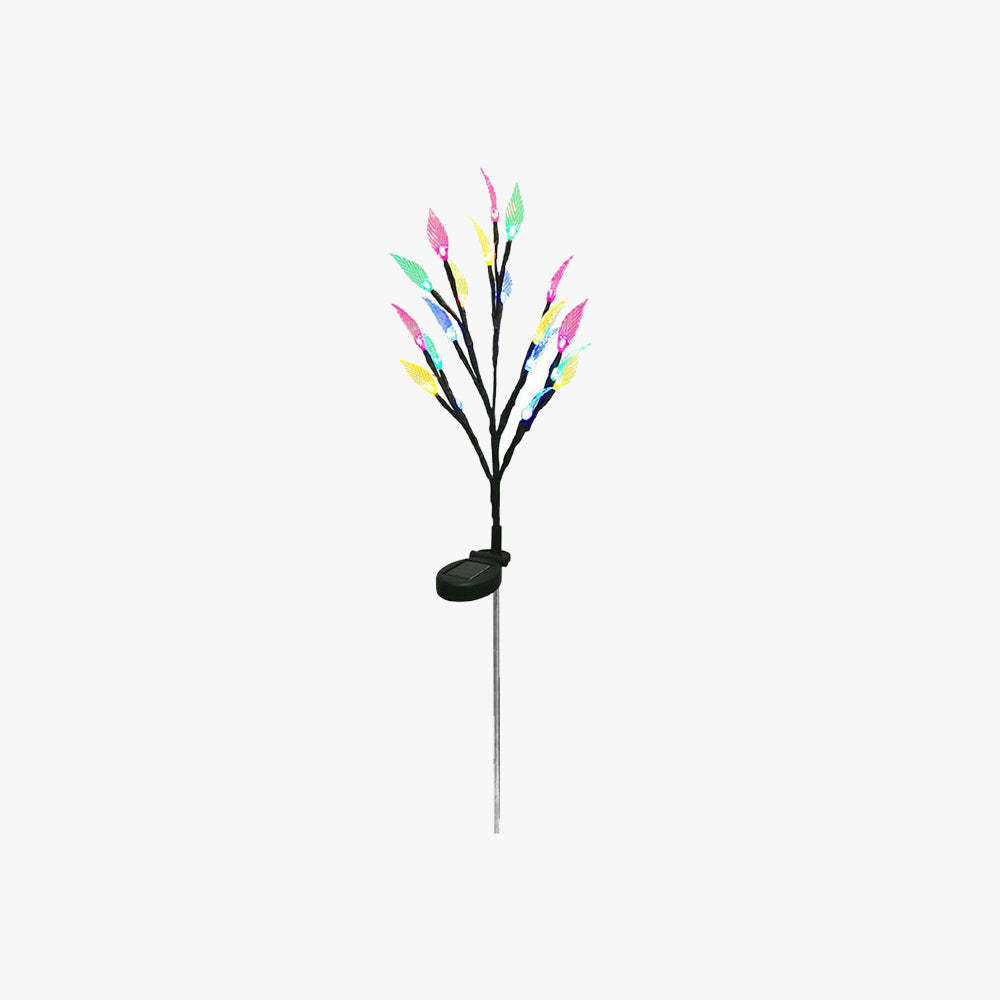 Pena Modern Acrylic Branch Solar Outdoor Bollard Light