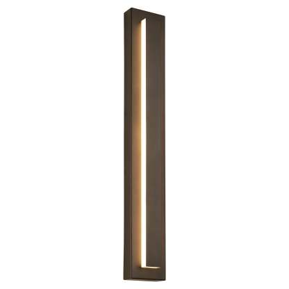 Edge Modern Square Ring Metal Outdoor Wall Lamp, Dark/Gray Bronze