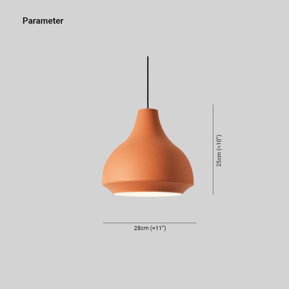 Orange Morandi pendant light dimensions, 25cm height