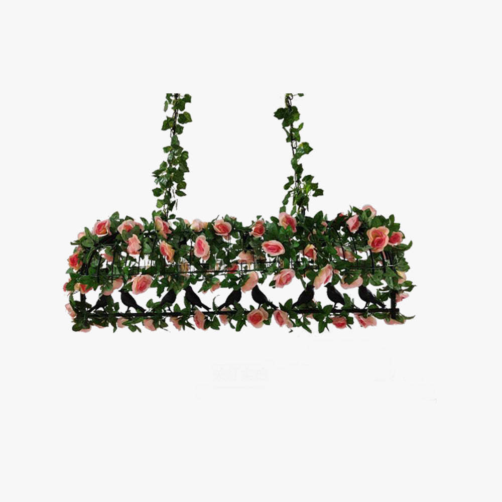 Alessio Vintage Pendant Light with roses and birds