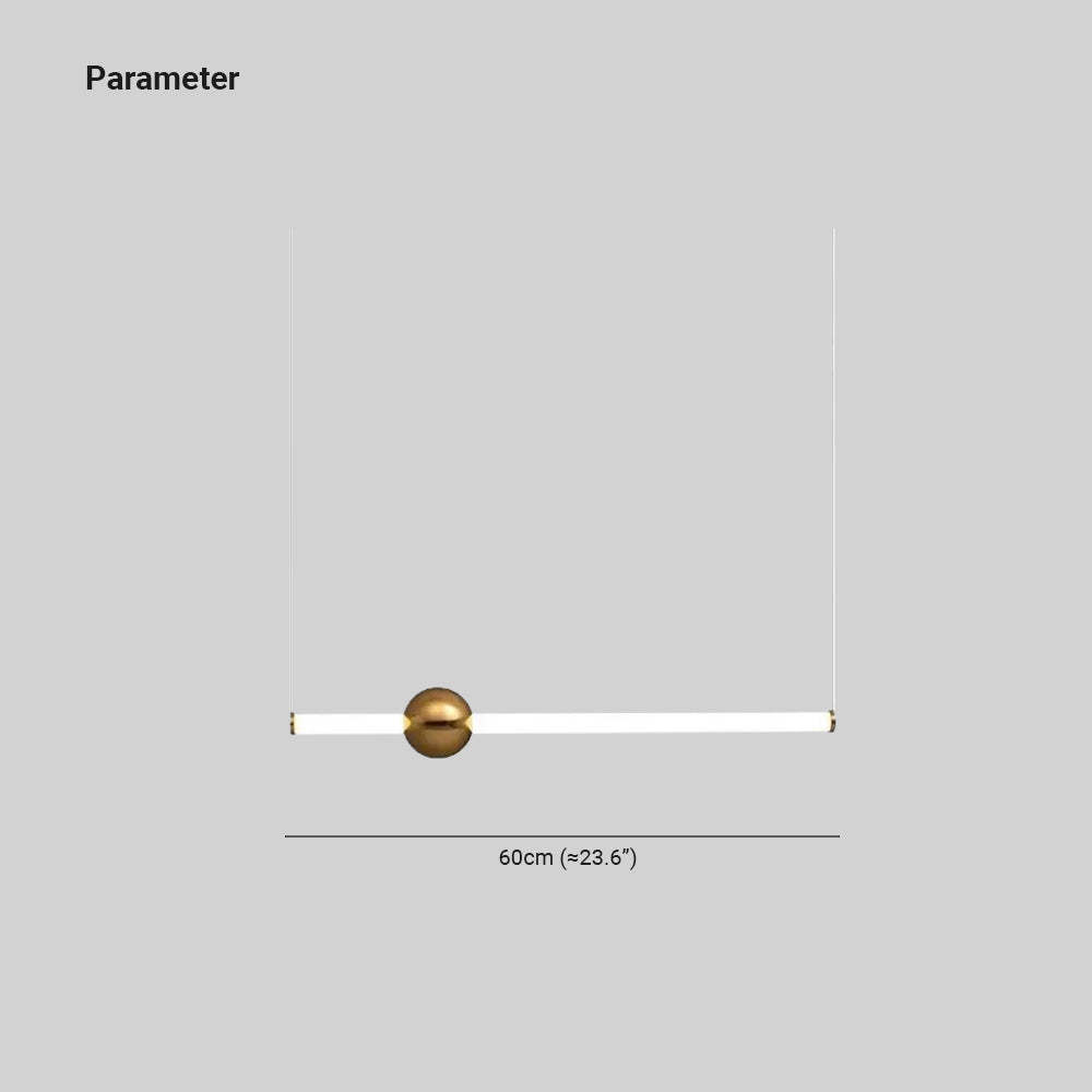 Edge Pendant Light - Dimensions and features, 60cm, gold, modern design