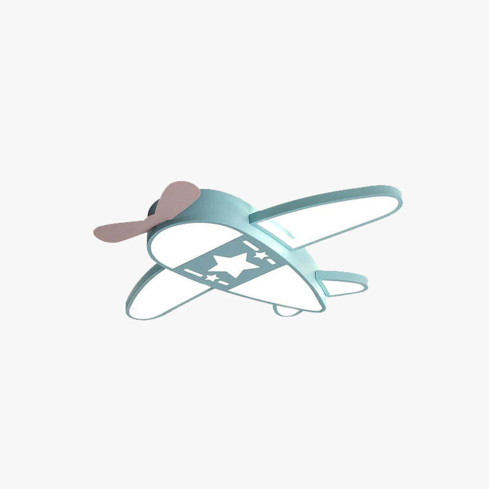 Morandi airplane shaped flush mount ceiling light for kids bedroom
