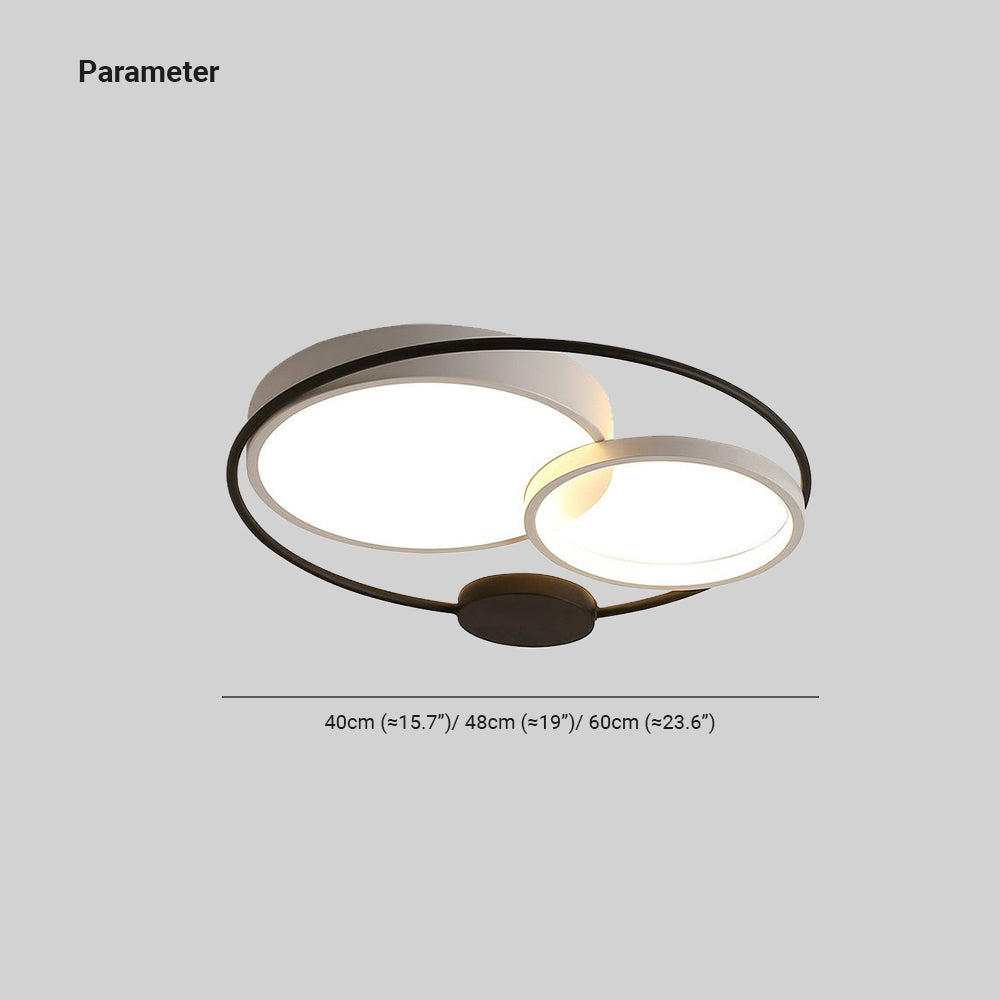 Lacey Modern Circular LED Flush Mount Ceiling Light - Size Guide