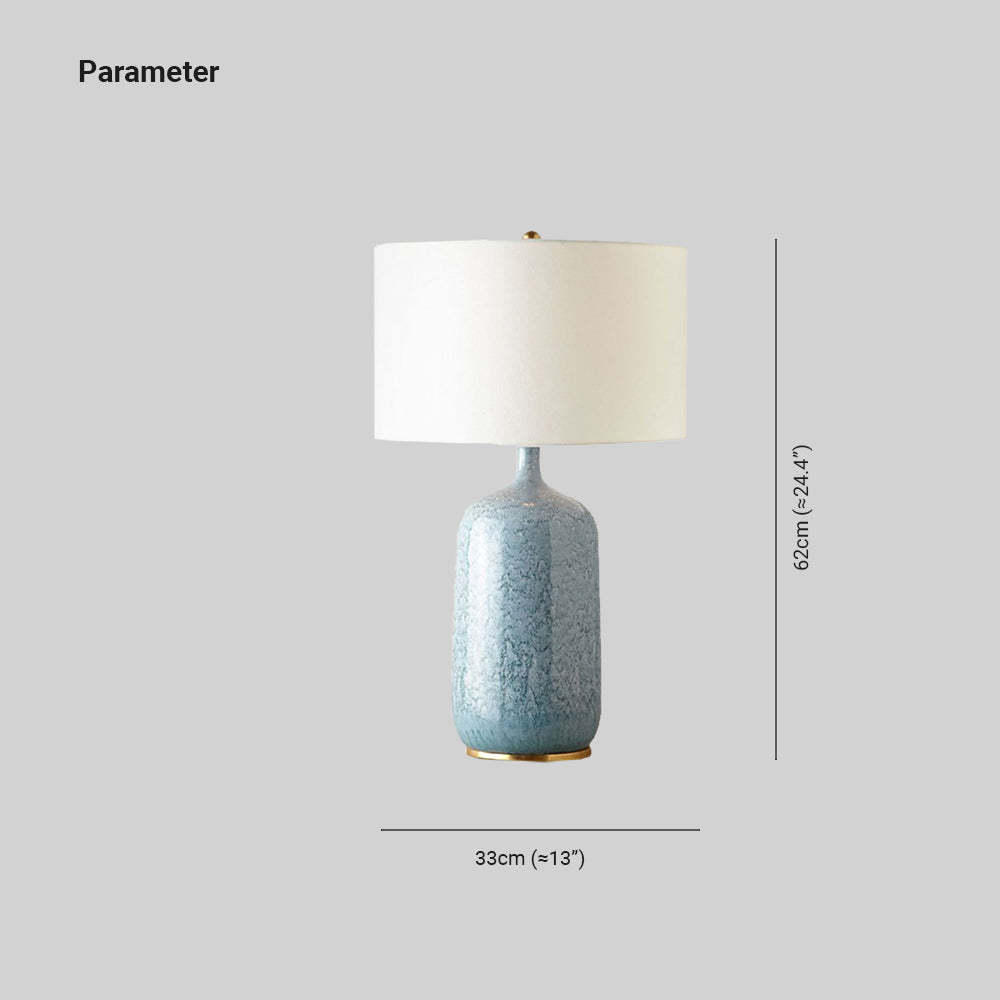 Sano Modern Drum Table Lamp - Dimensions and Parameters