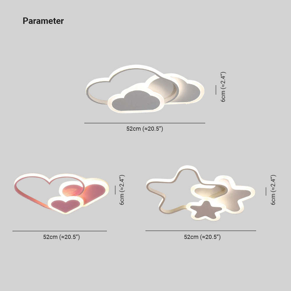 Morandi Children's Ceiling Lights: Dimensions & shapes