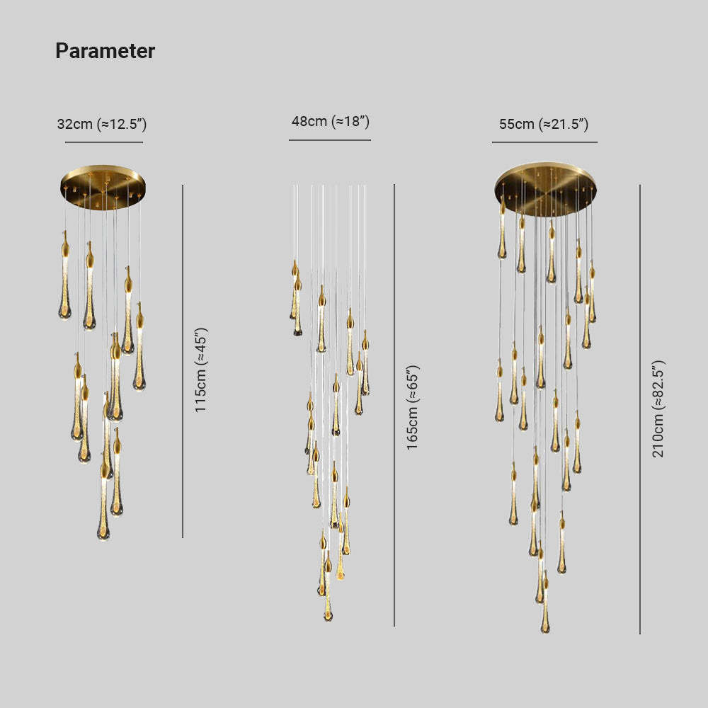 Hailie Chandelier Dimensions - Modern Lighting