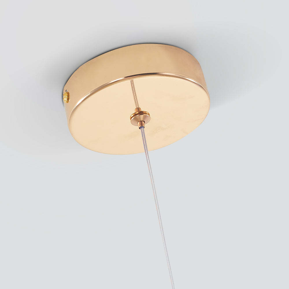 Gold canopy of Hailie pendant light detail
