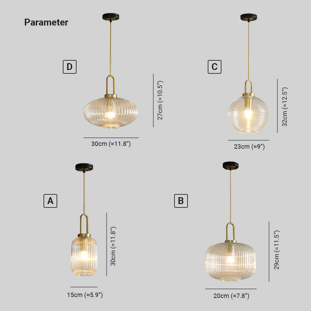 Sanna Pendant Light Size Chart