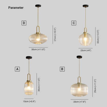 Sanna Pendant Light Size Chart