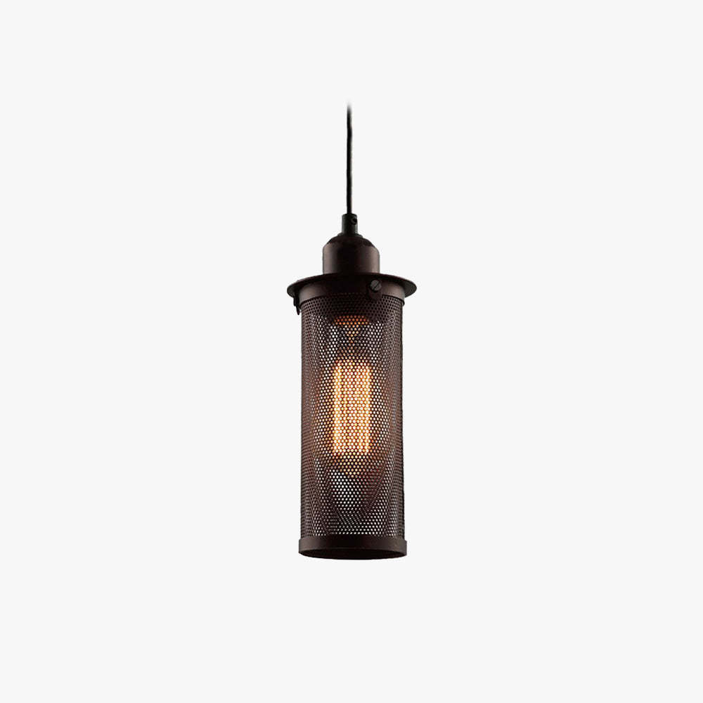 Sanna Industrial Metal Pendant Light Rust
