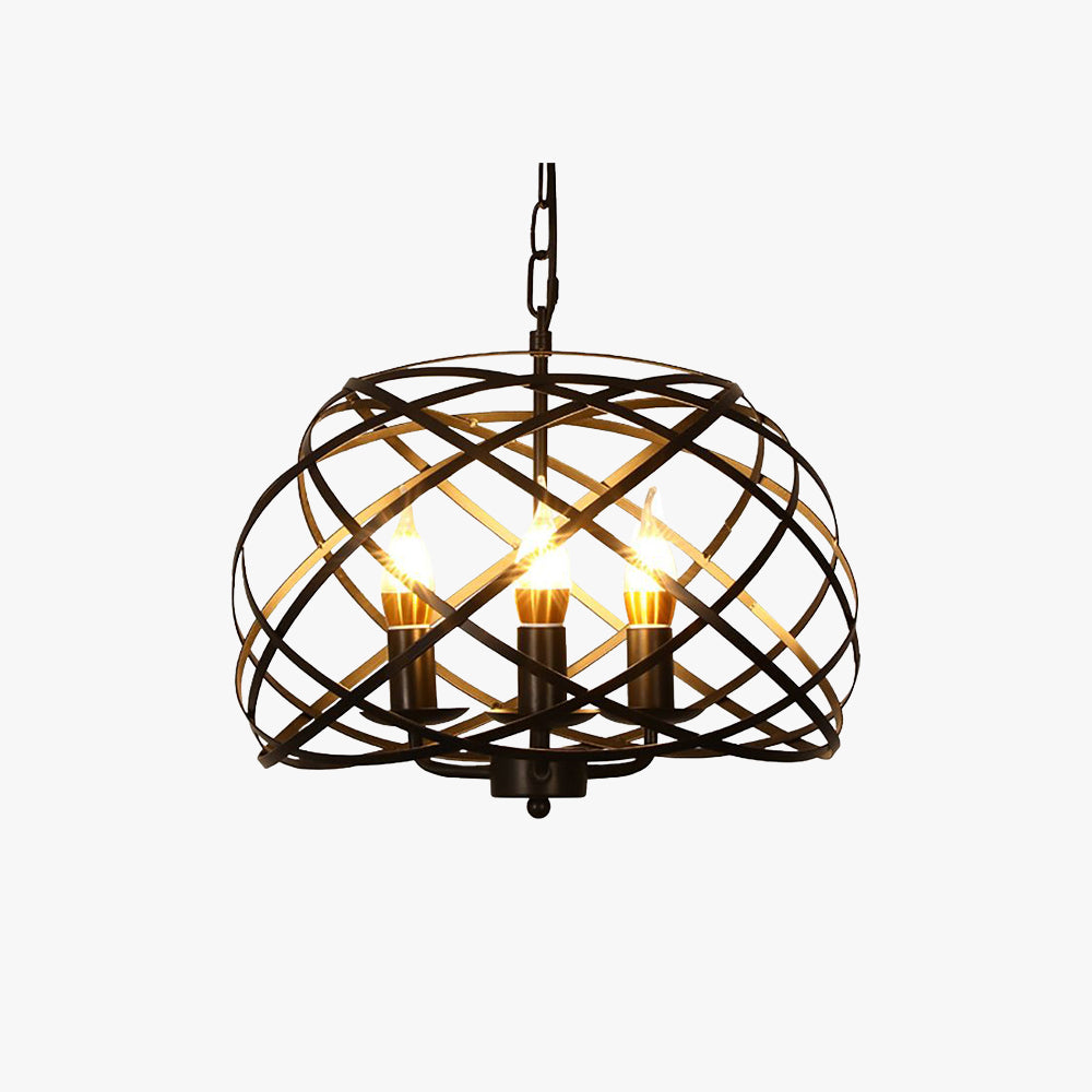 Alessio Vintage Metal Cage Chandelier | Las Sola
