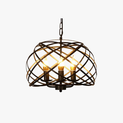 Alessio Vintage Metal Cage Chandelier | Las Sola