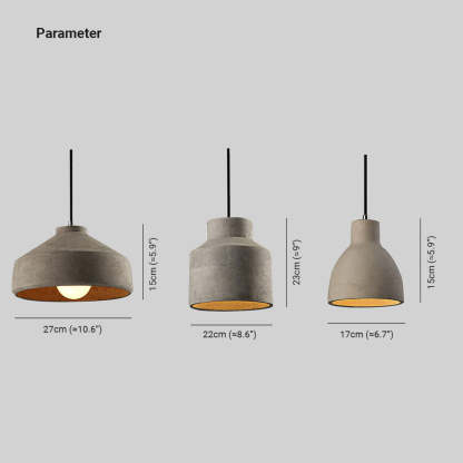Byers Cement Pendant Light Dimensions for Living Room