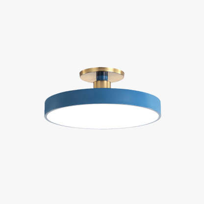 Blue Morandi round flush mount ceiling light.