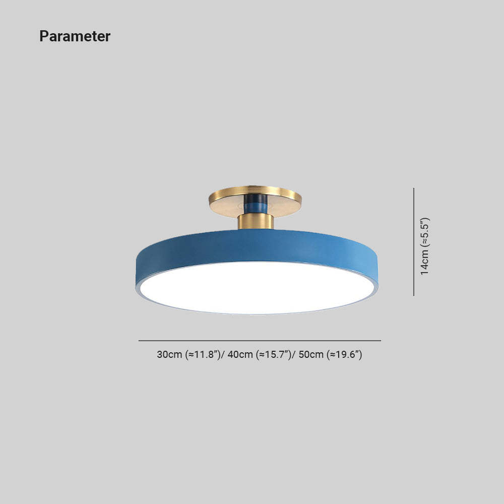 Morandi blue ceiling light dimensions: 30/40/50cm diameter