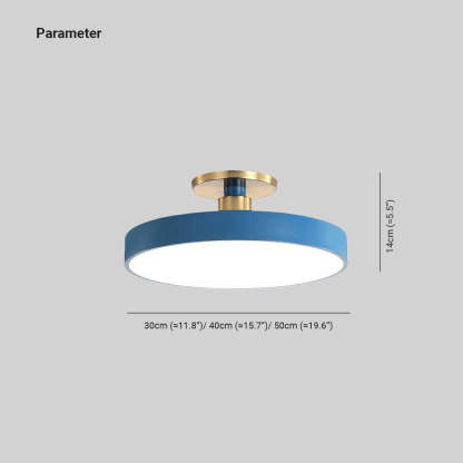 Morandi blue ceiling light dimensions: 30/40/50cm diameter