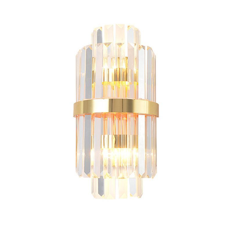 Kristy gold crystal wall lamp, bedroom bedside lighting
