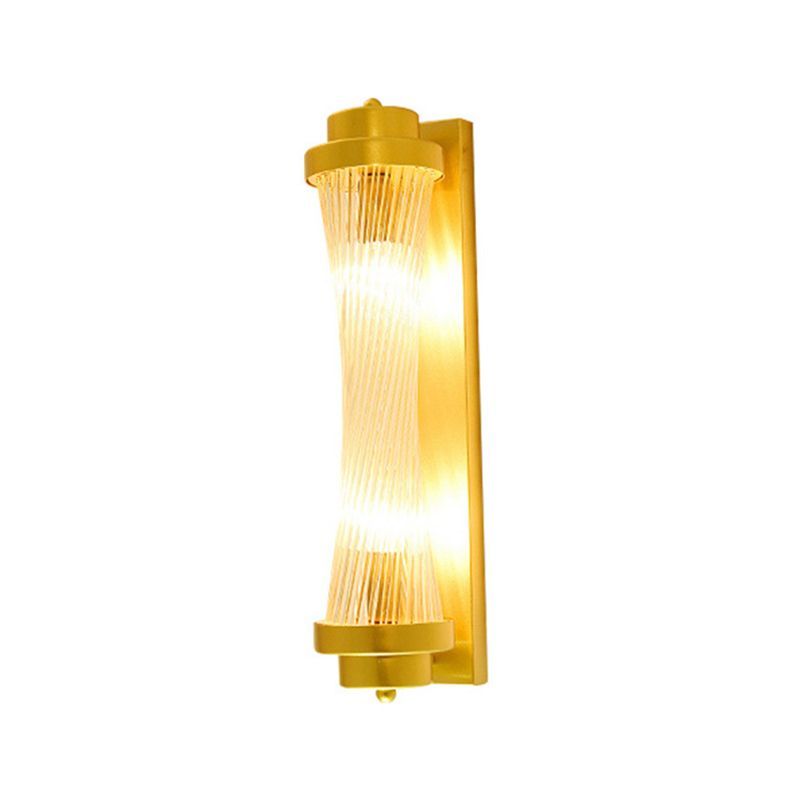 Gold crystal wall lamp for bedroom lighting