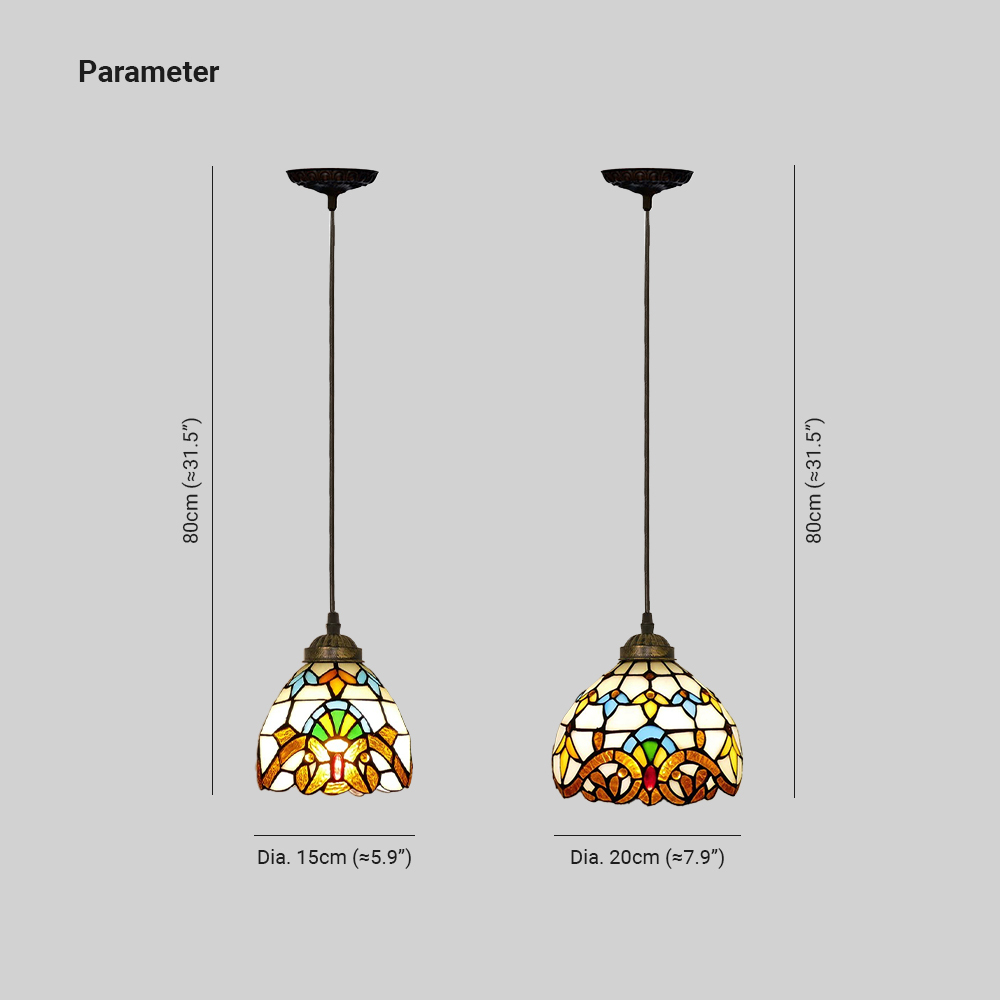 Alessio Tiffany Bell Pendant Light dimensions Alessio Tiffany Multicolor Bell Pendant Light