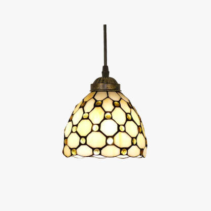 Alessio Tiffany Pendant Light Alessio Tiffany Multicolor Bell Pendant Light