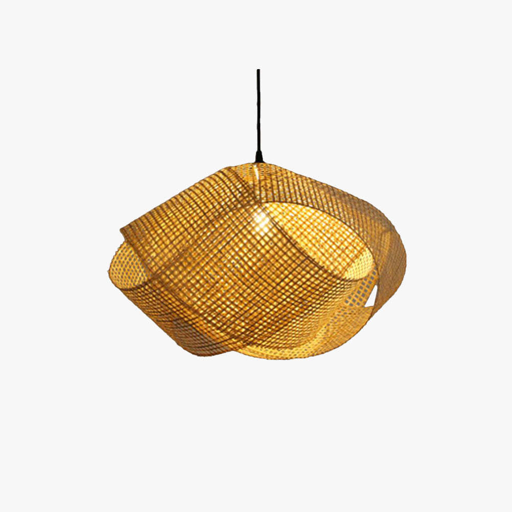 Ritta Modern Twist Rattan Pendant Light
