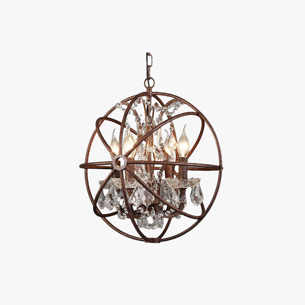 Kristy Rustic Vintage Candle Metal Pendant Light