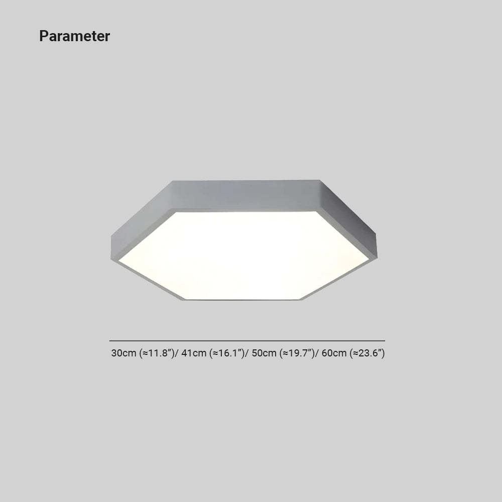 Hexagon LED Ceiling Light - Size Options