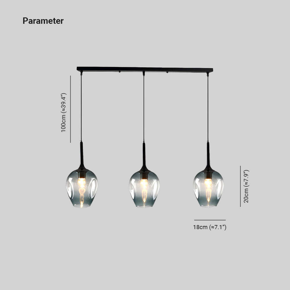 Hailie Modern Globe Pendant Light - Dimensions