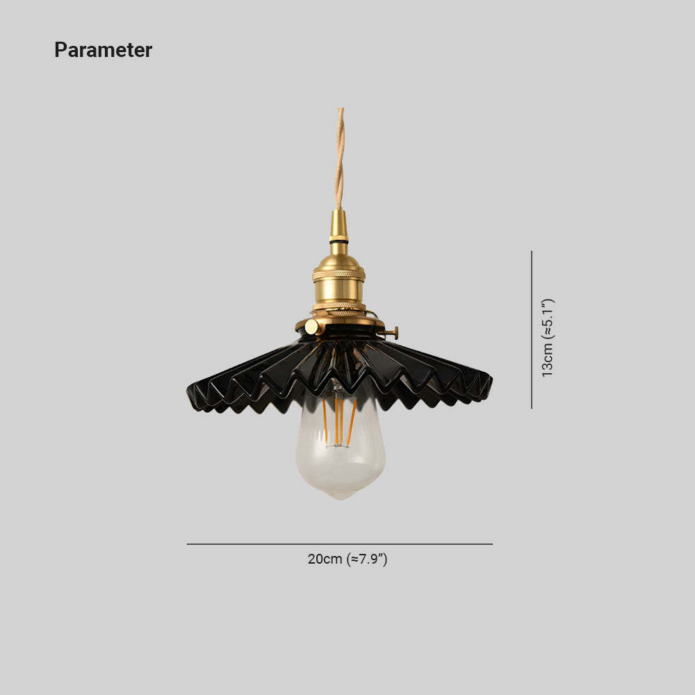 Alessio Black Pendant Light dimensions