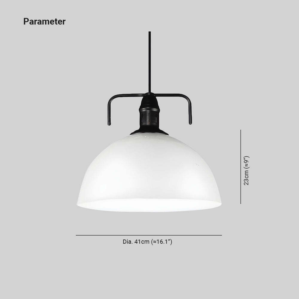 Morandi Pendant Light, 41cm Dome, Metal Fixture