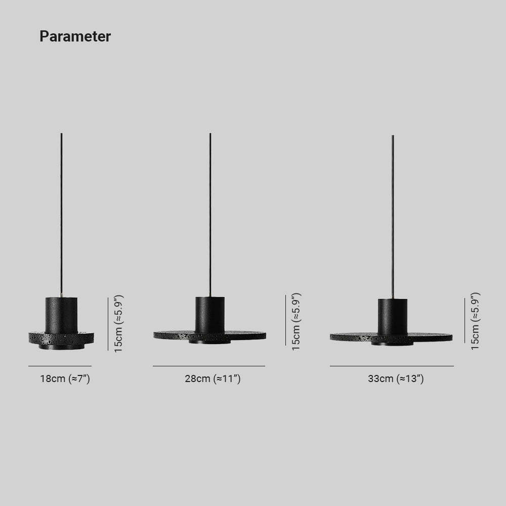 Zaid Black Pendant Light Dimensions