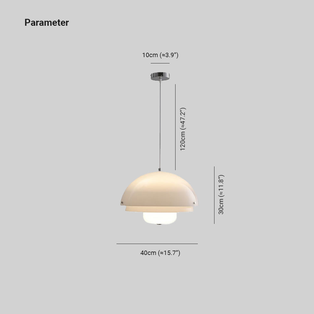 Hailie Dome Pendant Light dimensions