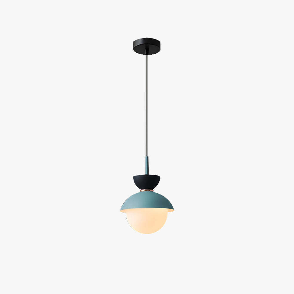 Cairns Nordic Pendant Light, blue and black metal, bedroom lighting