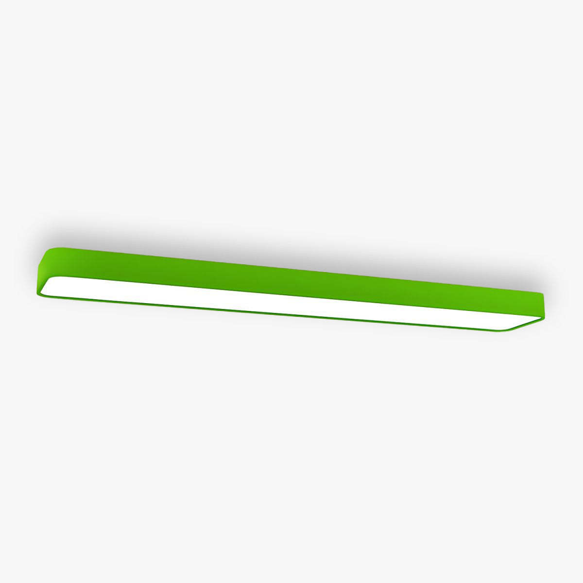 Green Edge Modern Linear Ceiling Light for Kids' Bedroom