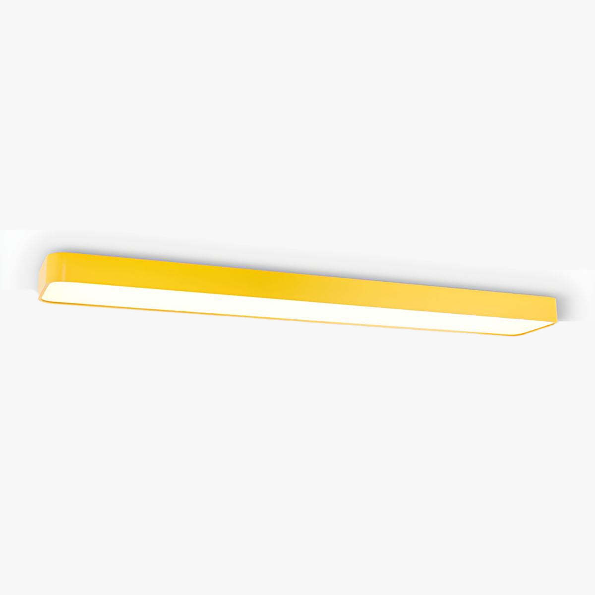 Yellow Edge Modern Linear Ceiling Light for Children's Bedroom