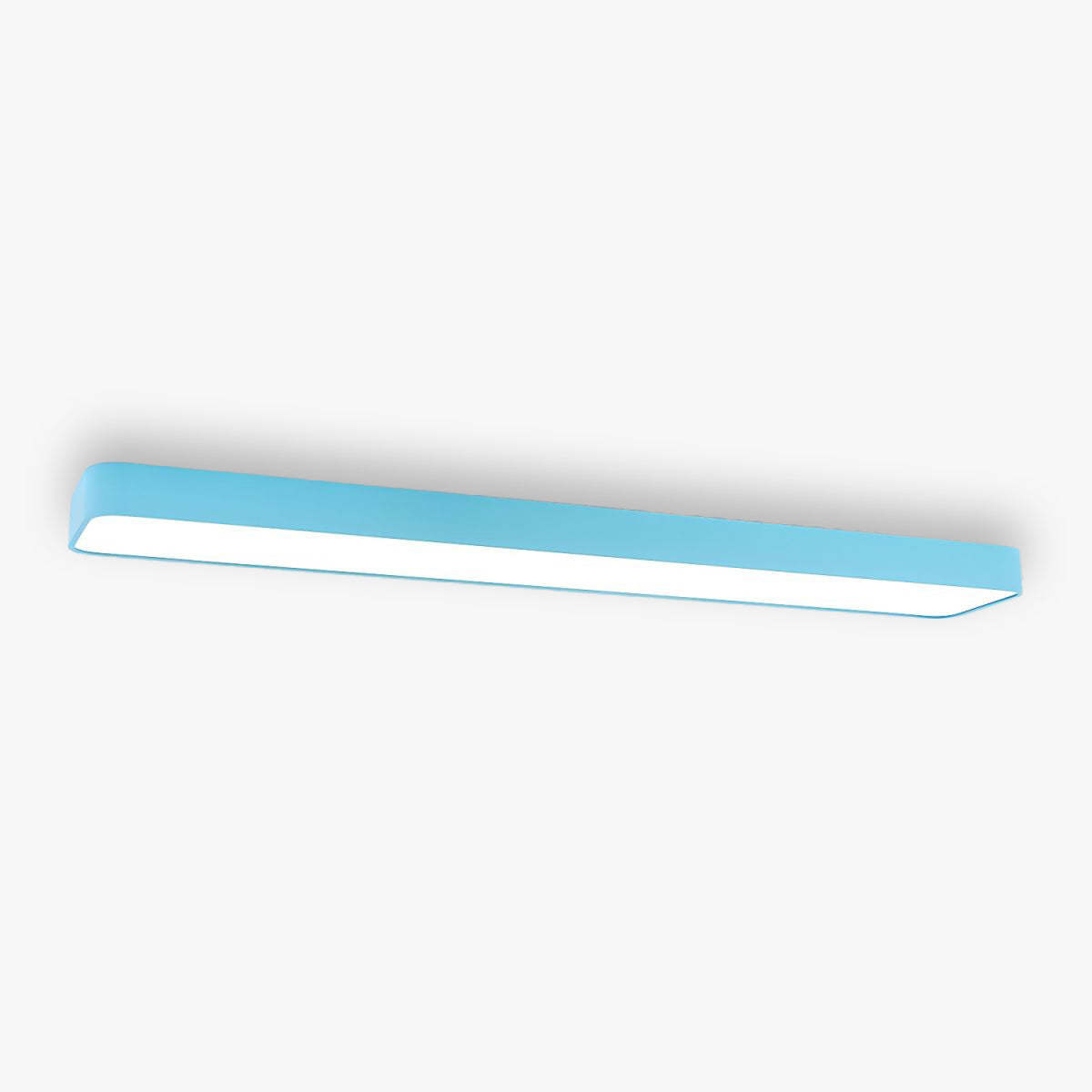 Blue Edge Linear Ceiling Light for Children's Bedroom