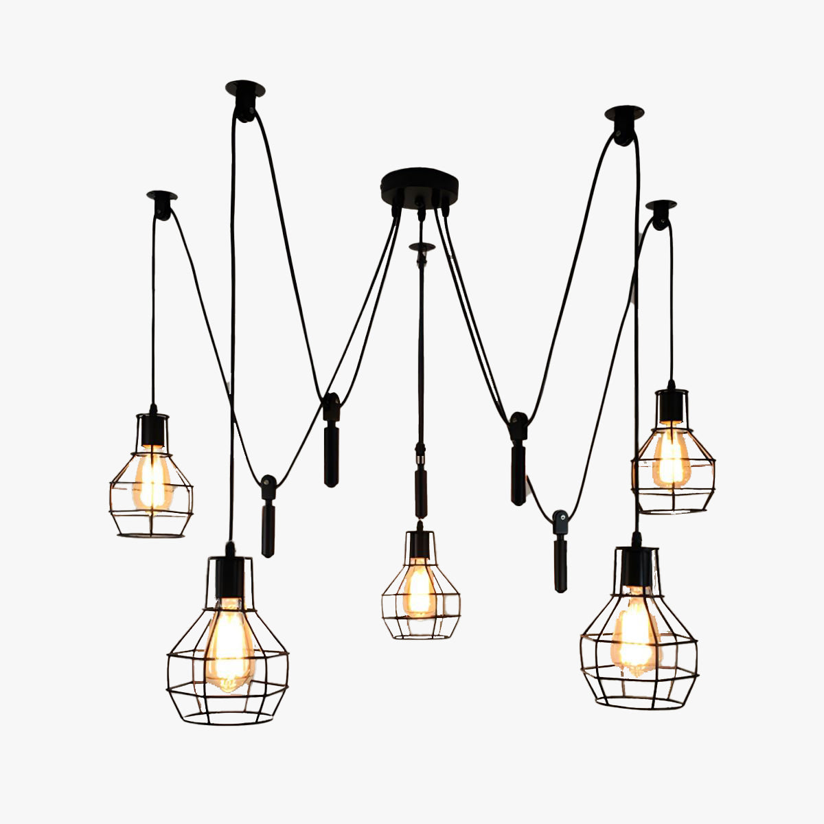 Alessio Industrial Pendant Light 5 Heads