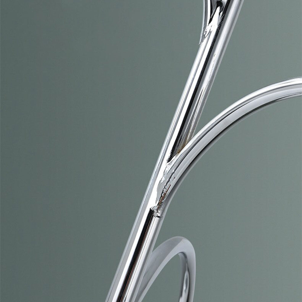Chrome finish detail. Valentina Bauhaus pendant light by Las Sola.