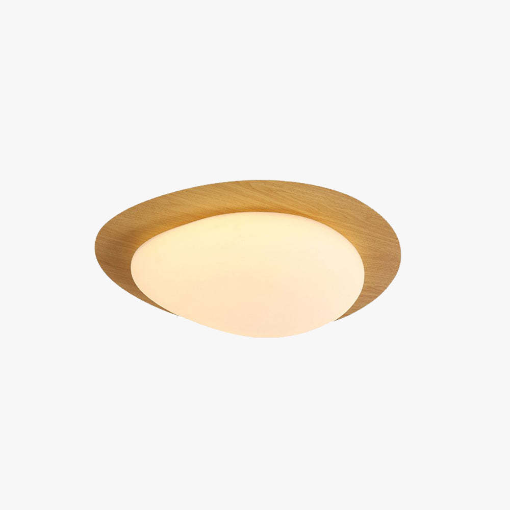Quinn Flush Mount Ceiling Light in Walnut/Natural
