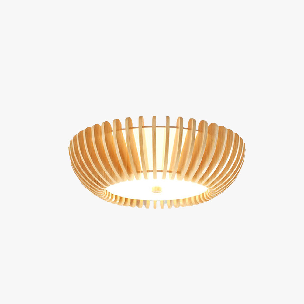 Ozawa Wood Ceiling Light Round LED
