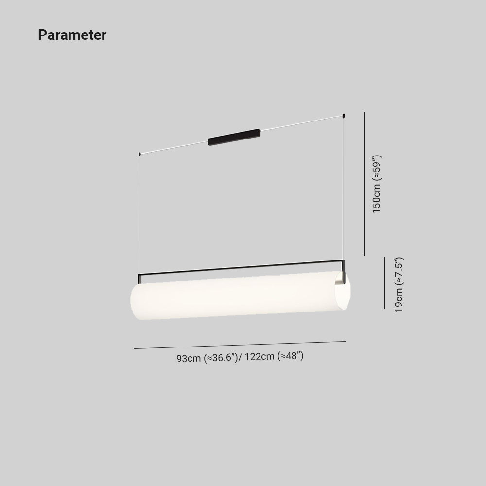 Edge Cylinder Pendant Light Dimensions