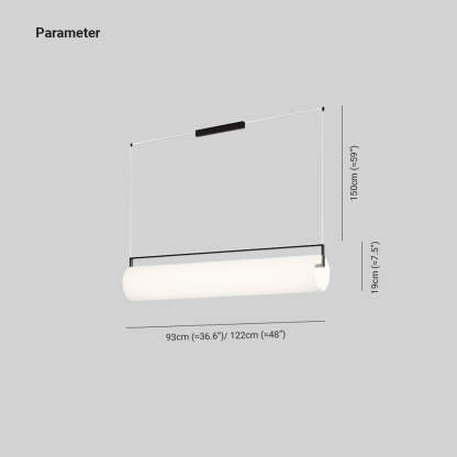 Edge Cylinder Pendant Light Dimensions