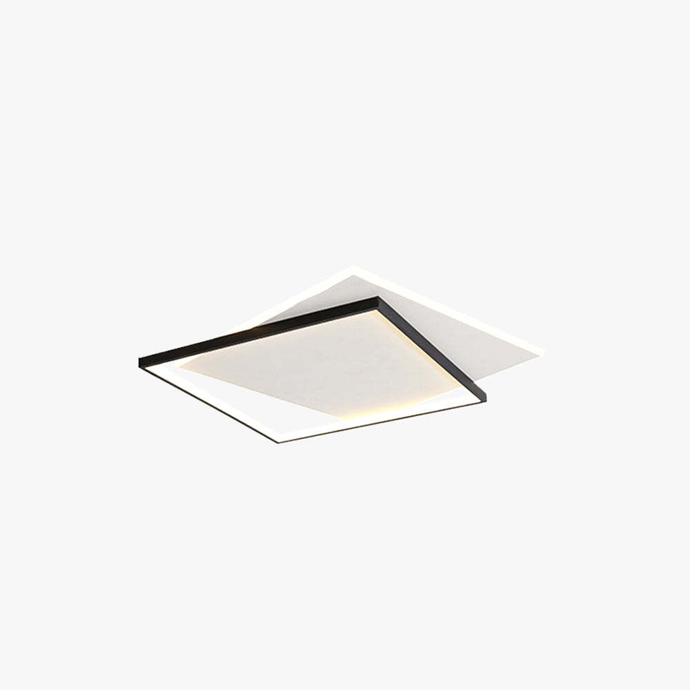 Quinn Modern Duo-Square Flush Mount Ceiling Light