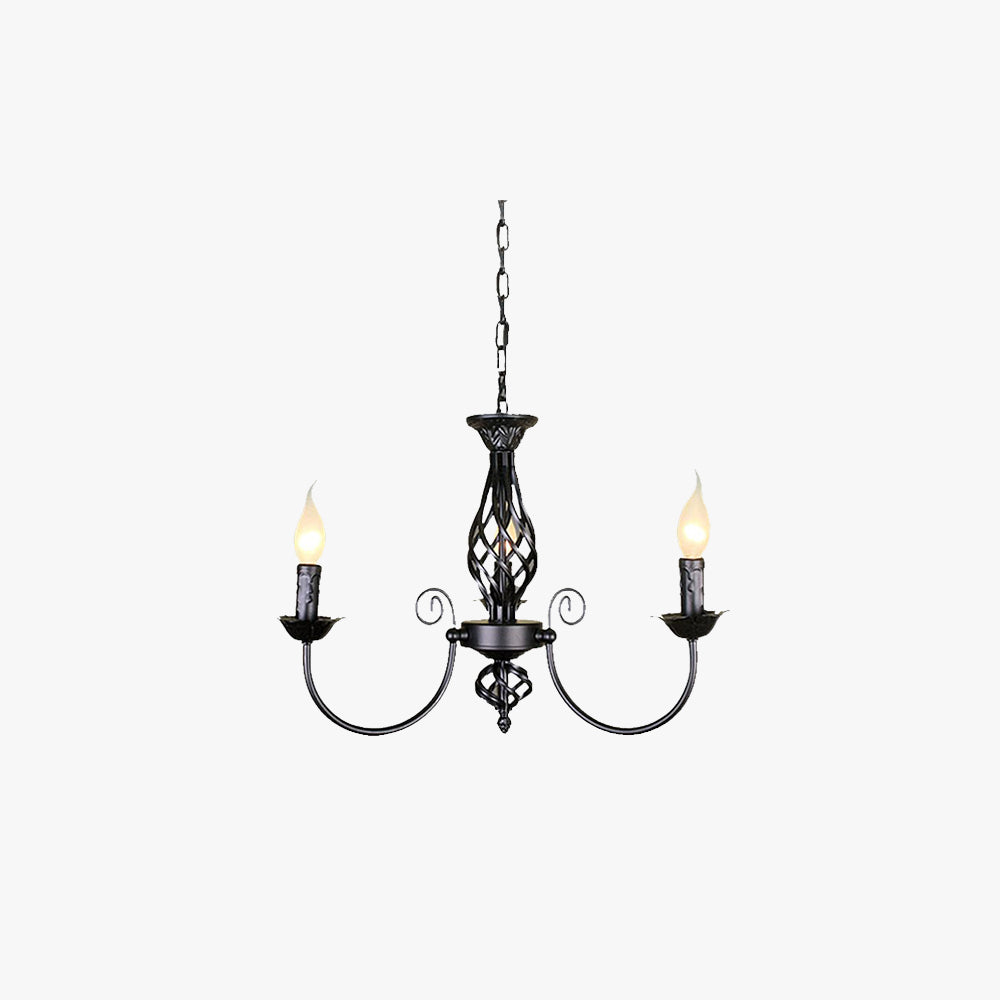 Silva Pendant Light Candle Retro Metal Glass Restaurant