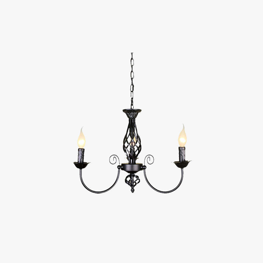 Silva Pendant Light Candle Retro Metal Glass Restaurant