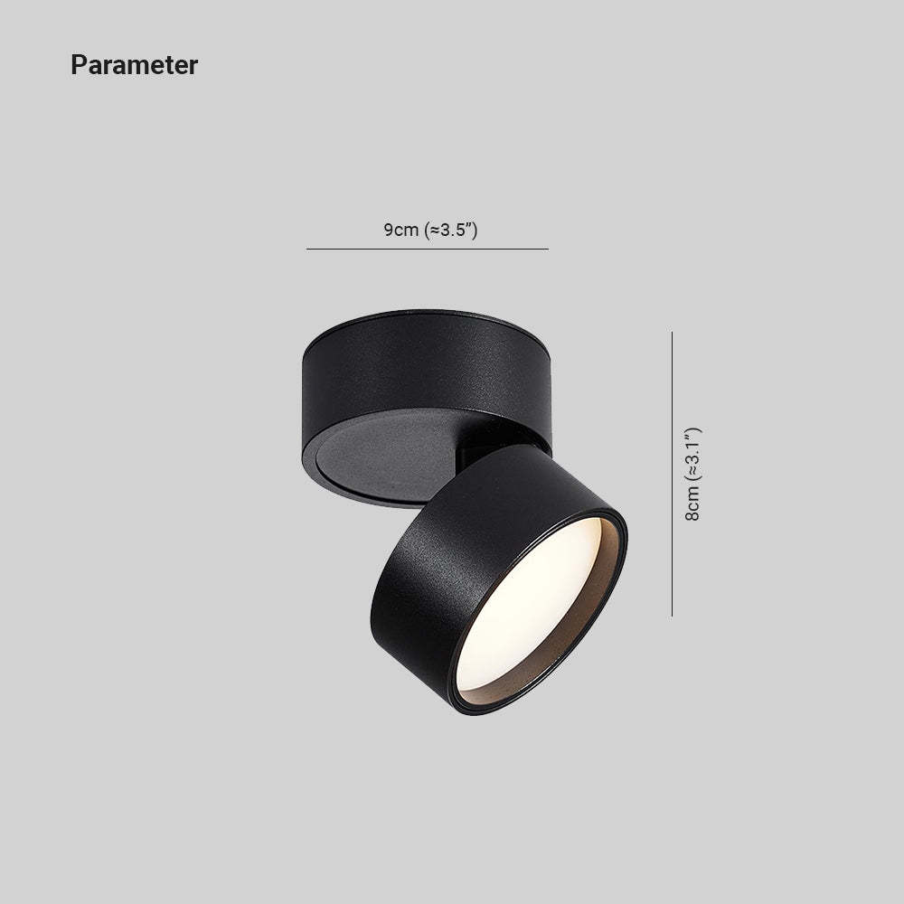 Novak Black Flush Mount Ceiling Light - Dimensions